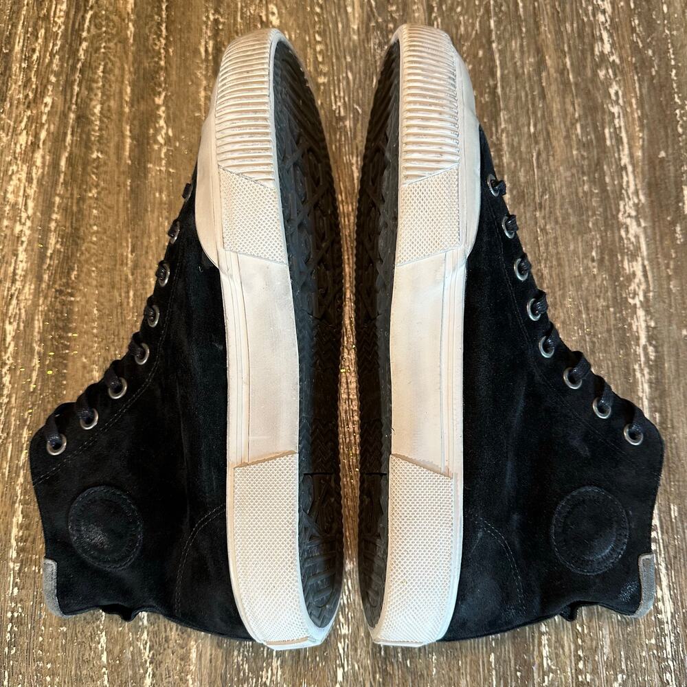 ALLSAINTS Dumont Suede Leather Lace Up High Top Sneakers Black Men’s Size 43 EU - Picture 9 of 12